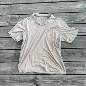 Van Heusen Cream and‎ tan polo shirt with a relaxed fit